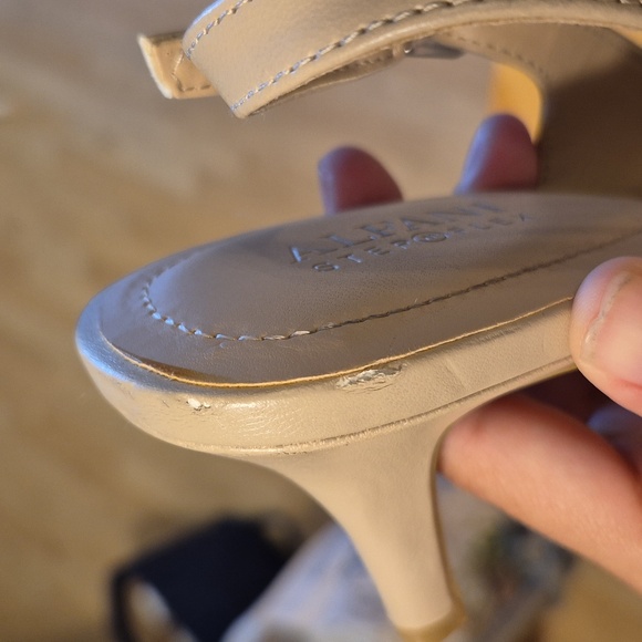 Alfani Tan Cream Pointy Toe Heel Strap Short Pumps BABBSY - Picture 8 of 14